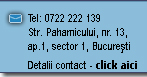 Tel fix / mobil, email, programari - Detalii contact
